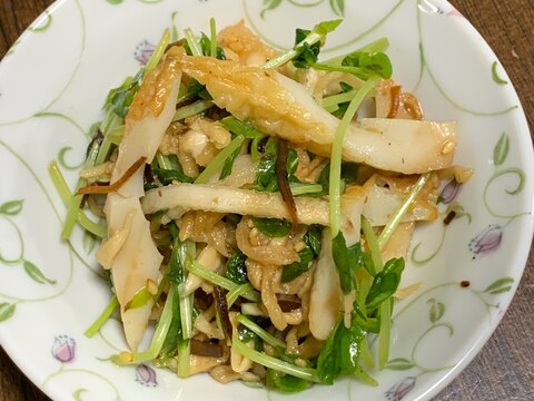 切り干し大根とちくわと豆苗のサラダ